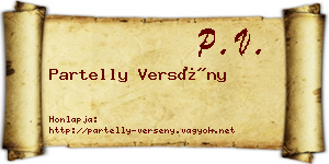 Partelly Versény névjegykártya